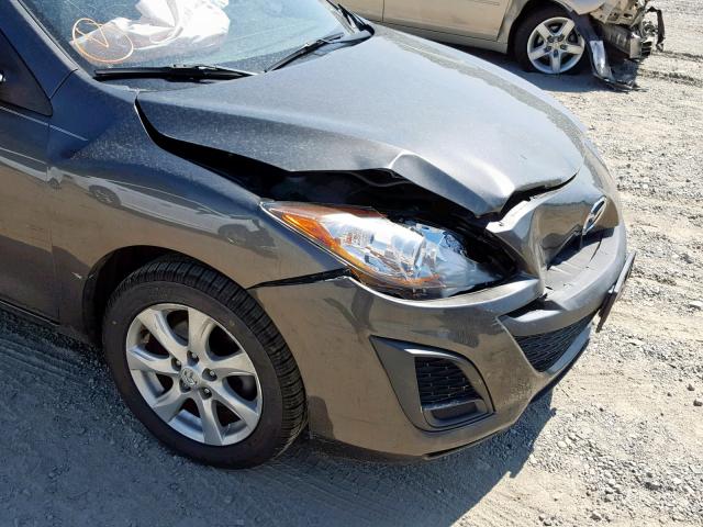 JM1BL1SF2A1290700 - 2010 MAZDA 3 I GRAY photo 9