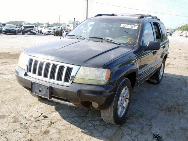 1J4GW58N84C208782 - 2004 JEEP GRAND CHER BLACK photo 2