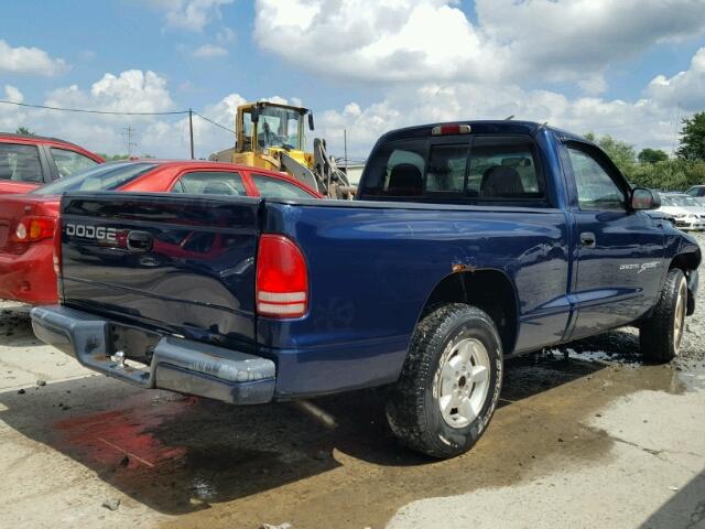 1B7FL26X21S254669 - 2001 DODGE DAKOTA BLUE photo 4