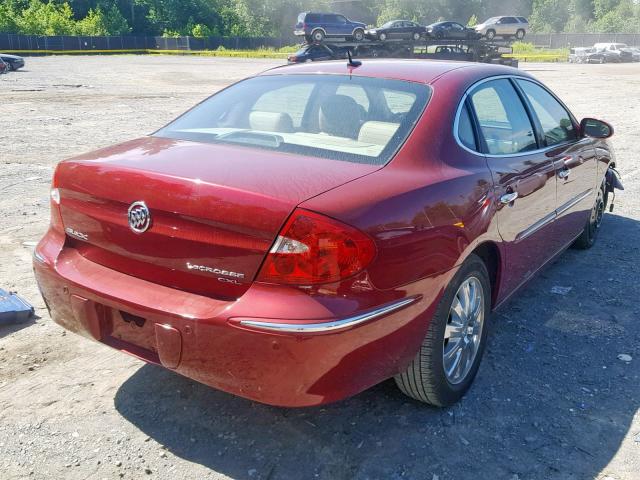 2G4WD582691256562 - 2009 BUICK LACROSSE C BURGUNDY photo 4