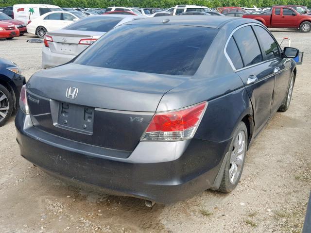 1HGCP368X8A080969 - 2008 HONDA ACCORD EXL GRAY photo 4