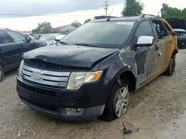 2FMDK48CX8BA02846 - 2008 FORD EDGE SEL BLACK photo 2