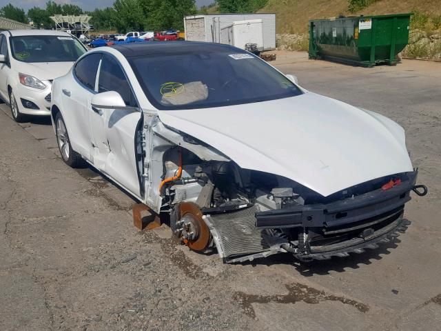 5YJSA1H11EFP61797 - 2014 TESLA MODEL S თეთრი ფოტო 1