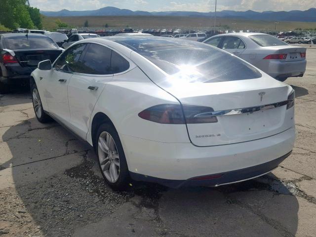 5YJSA1H11EFP61797 - 2014 TESLA MODEL S თეთრი ფოტო 3
