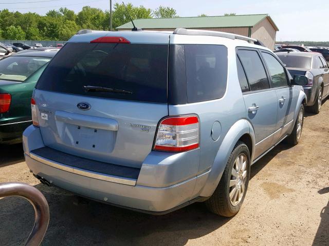 1FMDK06W78GA14628 - 2008 FORD TAURUS X L BLUE photo 4