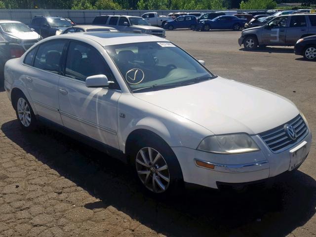 WVWPD63B23P287680 - 2003 VOLKSWAGEN PASSAT GLS WHITE photo 1