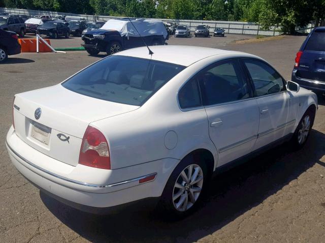 WVWPD63B23P287680 - 2003 VOLKSWAGEN PASSAT GLS WHITE photo 4