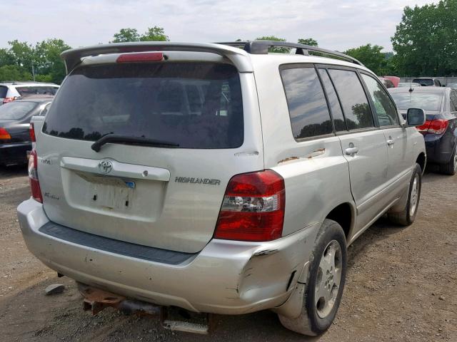 JTEEP21A740031929 - 2004 TOYOTA HIGHLANDER SILVER photo 4