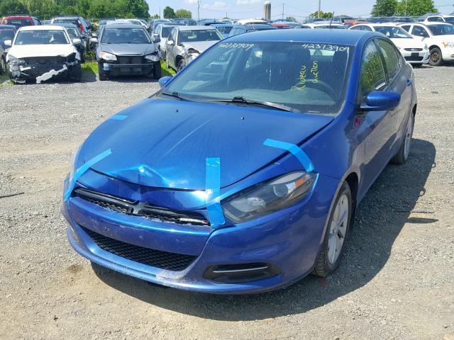 1C3CDFBB0ED857846 - 2014 DODGE DART SXT BLUE photo 2