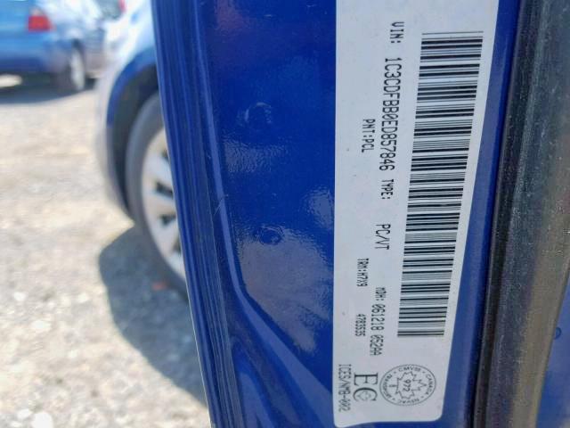 1C3CDFBB0ED857846 - 2014 DODGE DART SXT BLUE photo 9