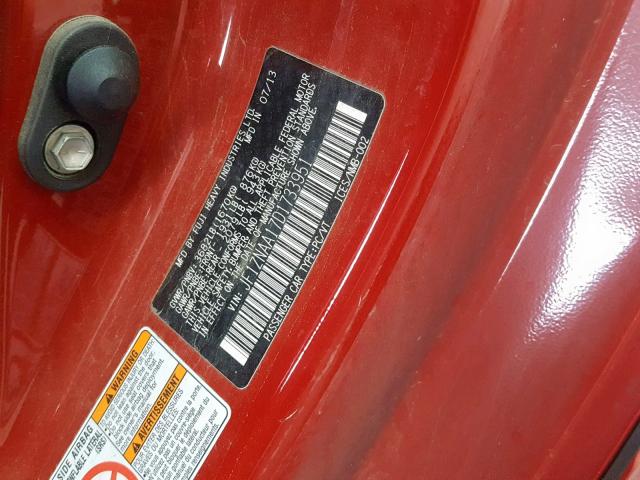 JF1ZNAA17D1733951 - 2013 TOYOTA SCION FR-S RED photo 10