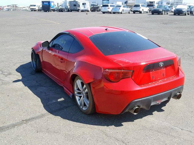 JF1ZNAA17D1733951 - 2013 TOYOTA SCION FR-S RED photo 3