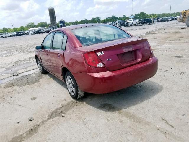 1G8AJ52F54Z182256 - 2004 SATURN ION LEVEL MAROON photo 3