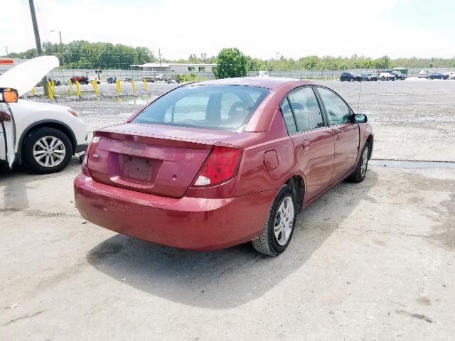 1G8AJ52F54Z182256 - 2004 SATURN ION LEVEL MAROON photo 4