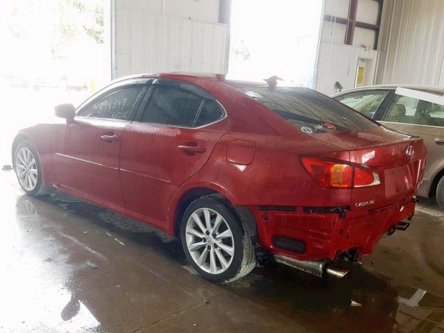 JTHCK262492031148 - 2009 LEXUS IS 250 RED photo 3