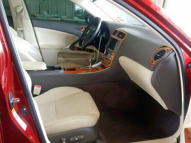 JTHCK262492031148 - 2009 LEXUS IS 250 RED photo 5