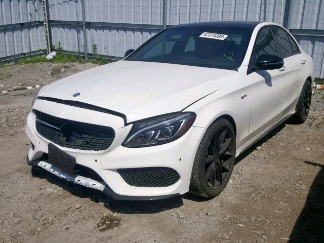 55SWF6EB4HU207976 - 2017 MERCEDES-BENZ C 43 4MATI WHITE photo 2