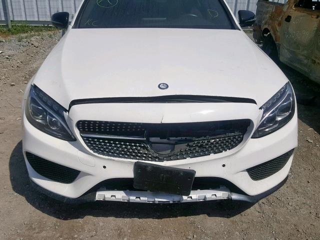 55SWF6EB4HU207976 - 2017 MERCEDES-BENZ C 43 4MATI WHITE photo 9