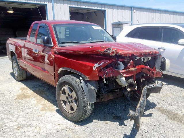 1D7HW42N66S611154 - 2006 DODGE DAKOTA SLT RED photo 1