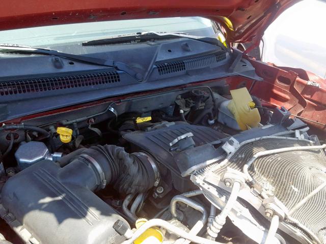 1D7HW42N66S611154 - 2006 DODGE DAKOTA SLT RED photo 7