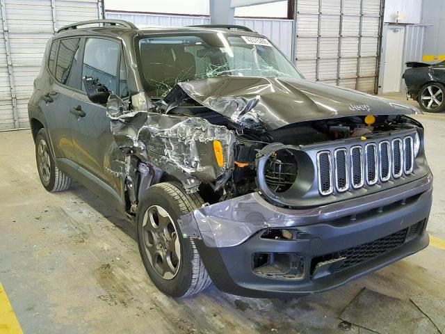 ZACCJAAB9HPE61204 - 2017 JEEP RENEGADE S ნაცრისფერი ფოტო 1
