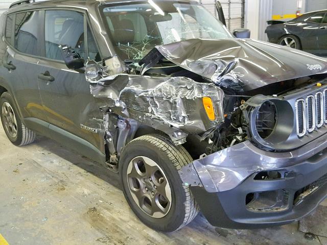 ZACCJAAB9HPE61204 - 2017 JEEP RENEGADE S GRAY photo 9