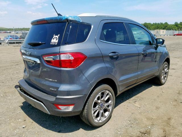 MAJ6P1WL9JC169534 - 2018 FORD ECOSPORT T GRAY photo 4