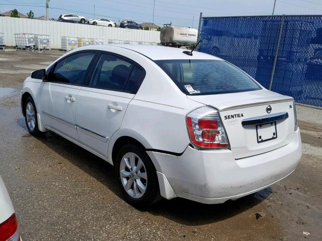 3N1AB6AP7AL707892 - 2010 NISSAN SENTRA 2.0 WHITE photo 3