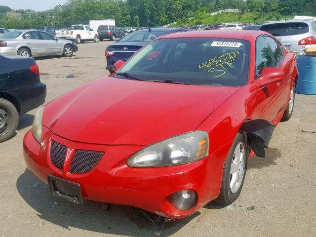 2G2WP552381146927 - 2008 PONTIAC GRAND PRIX RED photo 2