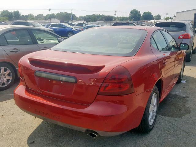 2G2WP552381146927 - 2008 PONTIAC GRAND PRIX RED photo 4