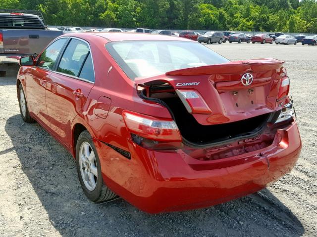 4T1BE46K49U271395 - 2009 TOYOTA CAMRY BASE RED photo 3