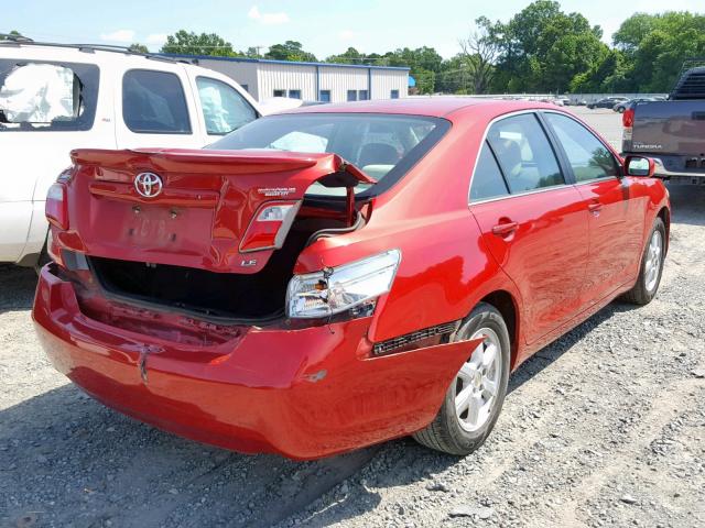 4T1BE46K49U271395 - 2009 TOYOTA CAMRY BASE RED photo 4