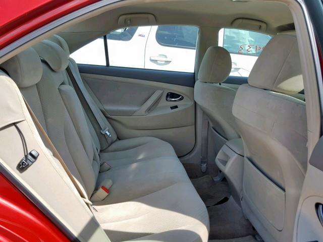 4T1BE46K49U271395 - 2009 TOYOTA CAMRY BASE RED photo 6