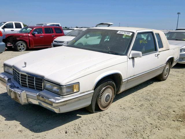 1G6CD13BXM4344778 - 1991 CADILLAC DEVILLE WHITE photo 2