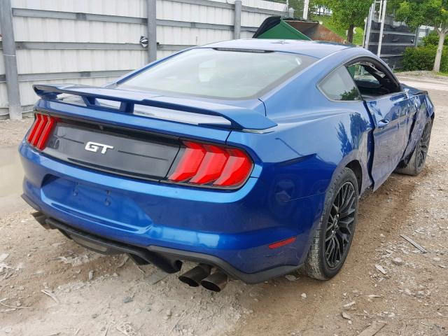 1FA6P8CF6J5144361 - 2018 FORD MUSTANG GT BLUE photo 4