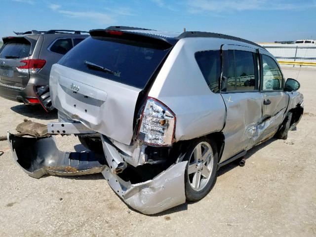 1J8FT47W57D427141 - 2007 JEEP COMPASS SILVER photo 4