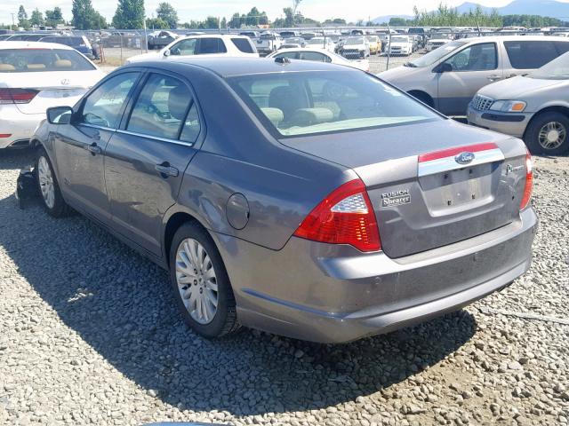 3FADP0L34AR224480 - 2010 FORD FUSION HYB GRAY photo 3