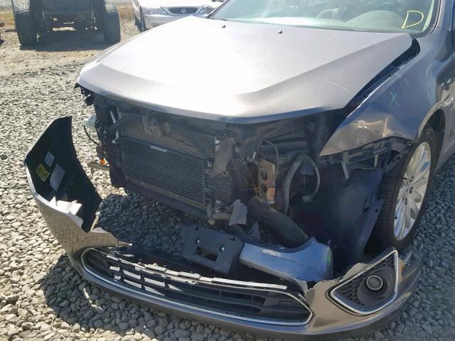 3FADP0L34AR224480 - 2010 FORD FUSION HYB GRAY photo 9