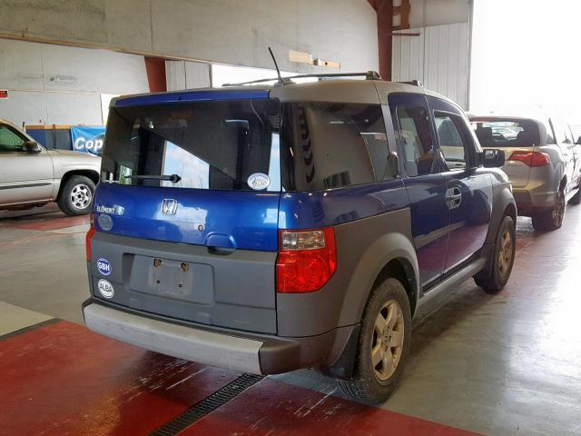 5J6YH28615L003649 - 2005 HONDA ELEMENT EX BLUE photo 4