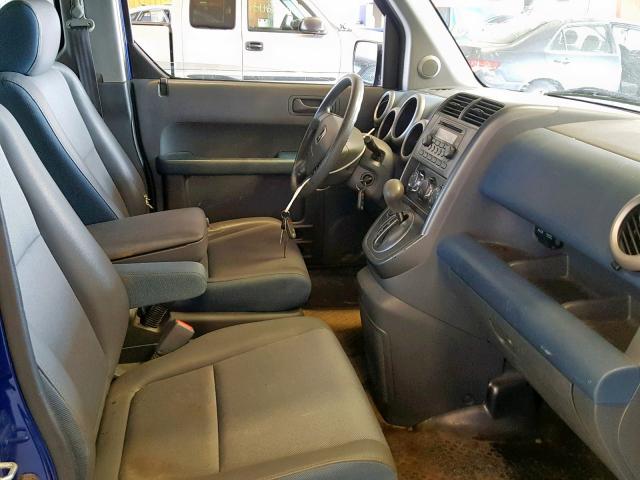 5J6YH28615L003649 - 2005 HONDA ELEMENT EX BLUE photo 5