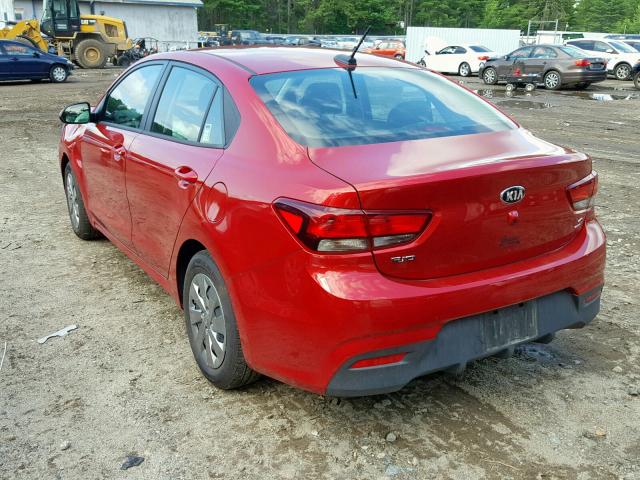 3KPA24AB4JE136663 - 2018 KIA RIO LX RED photo 3