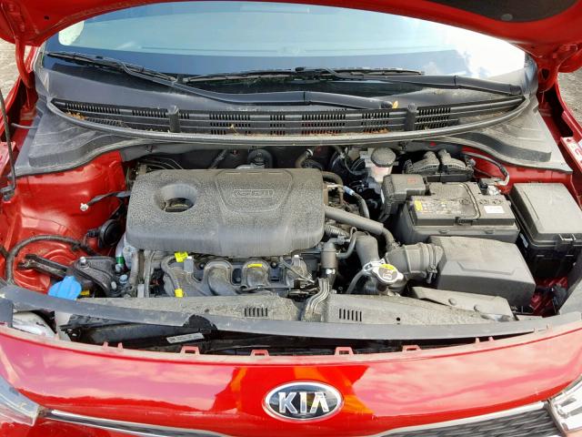 3KPA24AB4JE136663 - 2018 KIA RIO LX RED photo 7