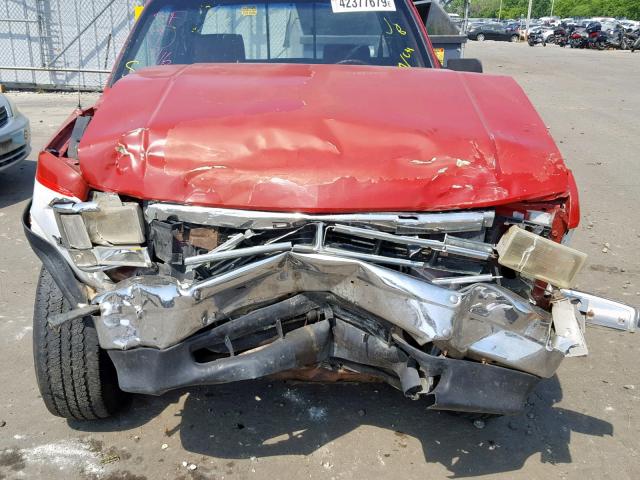 1B7GG23Y7NS534759 - 1992 DODGE DAKOTA RED photo 7