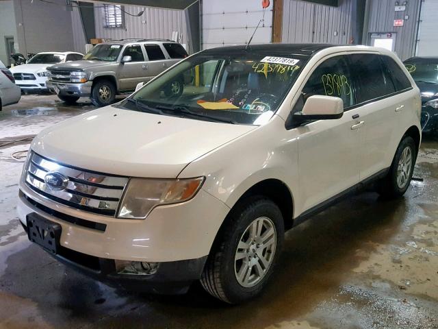 2FMDK48C58BA37892 - 2008 FORD EDGE SEL WHITE photo 2