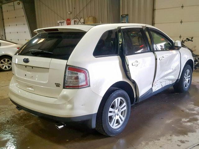 2FMDK48C58BA37892 - 2008 FORD EDGE SEL WHITE photo 4