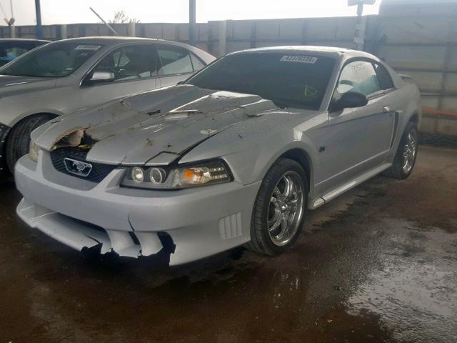 1FAFP42X02F192887 - 2002 FORD MUSTANG GT SILVER photo 2