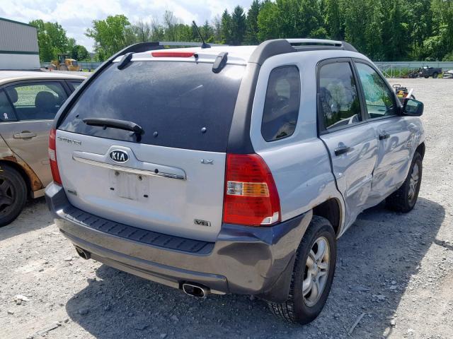 KNDJE723587541909 - 2008 KIA SPORTAGE E SILVER photo 4