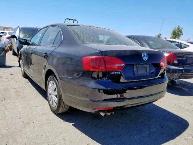 3VW2K7AJXDM450015 - 2013 VOLKSWAGEN JETTA BASE 黑色 照片 3