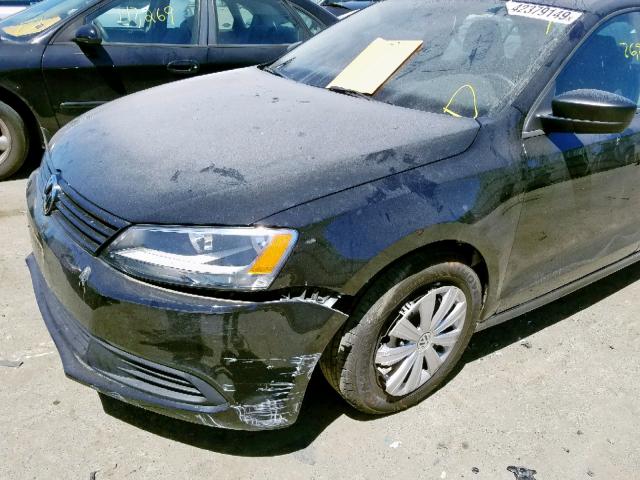 3VW2K7AJXDM450015 - 2013 VOLKSWAGEN JETTA BASE 黑色 照片 9