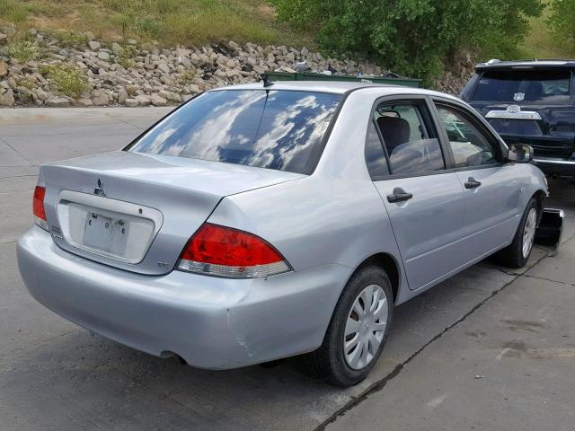 JA3AJ26E16U045030 - 2006 MITSUBISHI LANCER ES SILVER photo 4